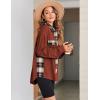 imageZeagoo Womens Corduroy Flannel Shacket Jacket Casual Plaid Button Down Shirts Long Sleeve Fall Tops with PocketsTerracotta