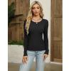 imageZeagoo Womens Long Sleeve Ribbed Shirt 2025 Fall Knit Sweater Basic Slim Fit Tops Crewneck Cute OutfitsBlack
