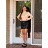 imageZeagoo Womens Long Sleeve T Shirts Casual Mock Neck Tops Fall Pleated Blouses Basic Trendy Clothes 2024Apricot
