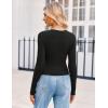 imageZeagoo Womens Ribbed Fitted Crop Tops Long Sleeve T Shirts Basic Scoop Neck Casual Slim Fitted Y2k Clothes 2025Black brown