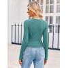 imageZeagoo Womens Ribbed Fitted Crop Tops Long Sleeve T Shirts Basic Scoop Neck Casual Slim Fitted Y2k Clothes 2025Haze Blue