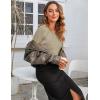 imageZeagoo Womens Ribbed Fitted Crop Tops Long Sleeve T Shirts Basic Scoop Neck Casual Slim Fitted Y2k Clothes 2025White Brown Stripe