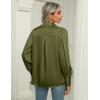 imageZeagoo Womens Satin Blouse Lantern Long Sleeve Silk Button Down Shirt Dressy Casual Business Work Tunic TopsArmy Green