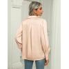 imageZeagoo Womens Satin Blouse Lantern Long Sleeve Silk Button Down Shirt Dressy Casual Business Work Tunic TopsLight Khaki