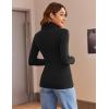 imageZeagoo Womens Turtleneck Long Sleeve Shirts Soft Thermal Underwear Fall Fashion 2024 Tight Basic Layer TopsBlack