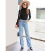imageZeagoo Womens Turtleneck Long Sleeve Shirts Soft Thermal Underwear Fall Fashion 2024 Tight Basic Layer TopsBlack