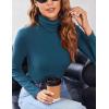 imageZeagoo Womens Turtleneck Long Sleeve Shirts Soft Thermal Underwear Fall Fashion 2024 Tight Basic Layer TopsBlue