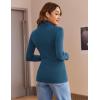 imageZeagoo Womens Turtleneck Long Sleeve Shirts Soft Thermal Underwear Fall Fashion 2024 Tight Basic Layer TopsBlue