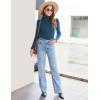 imageZeagoo Womens Turtleneck Long Sleeve Shirts Soft Thermal Underwear Fall Fashion 2024 Tight Basic Layer TopsBlue