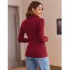imageZeagoo Womens Turtleneck Long Sleeve Shirts Soft Thermal Underwear Fall Fashion 2024 Tight Basic Layer TopsBurgundy