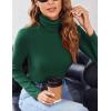 imageZeagoo Womens Turtleneck Long Sleeve Shirts Soft Thermal Underwear Fall Fashion 2024 Tight Basic Layer TopsGreen