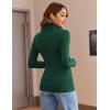 imageZeagoo Womens Turtleneck Long Sleeve Shirts Soft Thermal Underwear Fall Fashion 2024 Tight Basic Layer TopsGreen