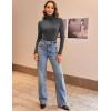 imageZeagoo Womens Turtleneck Long Sleeve Shirts Soft Thermal Underwear Fall Fashion 2024 Tight Basic Layer TopsGrey