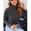 imageZeagoo Womens Turtleneck Long Sleeve Shirts Soft Thermal Underwear Fall Fashion 2024 Tight Basic Layer TopsGrey