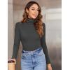 imageZeagoo Womens Turtleneck Long Sleeve Shirts Soft Thermal Underwear Fall Fashion 2024 Tight Basic Layer TopsGrey