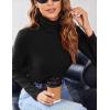 imageZeagoo Womens Turtleneck Long Sleeve Shirts Soft Thermal Underwear Fall Fashion 2024 Tight Basic Layer TopsZblackbrown