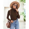 imageZeagoo Womens Turtleneck Long Sleeve Shirts Soft Thermal Underwear Fall Fashion 2024 Tight Basic Layer TopsZblackbrown