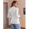 imageZeagoo Womens Turtleneck Long Sleeve Shirts Soft Thermal Underwear Fall Fashion 2024 Tight Basic Layer TopsZblackwhite