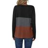 imageZeagoo Womens Waffle Shirts V Neck Long Sleeve Tops Color Block TShirts Casual Pullover Tunics 2025 Fashion Basic TeesBlackCharcoalCaramel