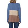 imageZeagoo Womens Waffle Shirts V Neck Long Sleeve Tops Color Block TShirts Casual Pullover Tunics 2025 Fashion Basic TeesBlueLight BrownBrown
