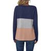 imageZeagoo Womens Waffle Shirts V Neck Long Sleeve Tops Color Block TShirts Casual Pullover Tunics 2025 Fashion Basic TeesNavy BlueGrayLight Brown