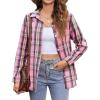 imageZeagoo Flannel Shirt Women Button Down Long Sleeve Plaid Shirts Collared 2025 Casual Work Tops S2XLGw448