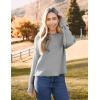 imageZeagoo Womens Crew Neck Cropped Sweater 2025 Fall Long Sleeve Chunky Knit Pullover Sweater TopsGrey