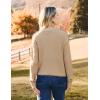 imageZeagoo Womens Crew Neck Cropped Sweater 2025 Fall Long Sleeve Chunky Knit Pullover Sweater TopsKhaki