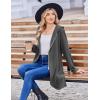 imageZeagoo Womens Fall Jacket 2025 Zip Up Hoodies Long Sleeve Long Tunic Sweatshirts Oversized Fleece Casual Coat with PocketAfleece Fabricdark Gray