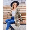imageZeagoo Womens Fall Jacket 2025 Zip Up Hoodies Long Sleeve Long Tunic Sweatshirts Oversized Fleece Casual Coat with PocketAfleece Fabricleopard