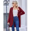 imageZeagoo Womens Fall Jacket 2025 Zip Up Hoodies Long Sleeve Long Tunic Sweatshirts Oversized Fleece Casual Coat with PocketAfleece Fabricwine Red