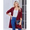imageZeagoo Womens Fall Jacket 2025 Zip Up Hoodies Long Sleeve Long Tunic Sweatshirts Oversized Fleece Casual Coat with PocketAfleece Fabricwine Red