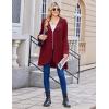 imageZeagoo Womens Fall Jacket 2025 Zip Up Hoodies Long Sleeve Long Tunic Sweatshirts Oversized Fleece Casual Coat with PocketAfleece Fabricwine Red