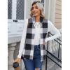 imageZeagoo Vest For Women Sleeveless Sherpa Fleece Jackets Lightweight Zip Up Fall Winter Coats With PocketsBlack White Plaid