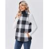 imageZeagoo Vest For Women Sleeveless Sherpa Fleece Jackets Lightweight Zip Up Fall Winter Coats With PocketsBlack White Plaid