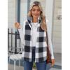 imageZeagoo Vest For Women Sleeveless Sherpa Fleece Jackets Lightweight Zip Up Fall Winter Coats With PocketsBlack White Plaid