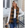 imageZeagoo Vest For Women Sleeveless Sherpa Fleece Jackets Lightweight Zip Up Fall Winter Coats With PocketsBrown Plaid