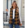 imageZeagoo Vest For Women Sleeveless Sherpa Fleece Jackets Lightweight Zip Up Fall Winter Coats With PocketsBrown Plaid
