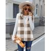 imageZeagoo Vest For Women Sleeveless Sherpa Fleece Jackets Lightweight Zip Up Fall Winter Coats With PocketsKhaki White Plaid