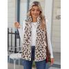 imageZeagoo Vest For Women Sleeveless Sherpa Fleece Jackets Lightweight Zip Up Fall Winter Coats With PocketsLeopard