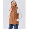 imageZeagoo Vest For Women Sleeveless Sherpa Fleece Jackets Lightweight Zip Up Fall Winter Coats With PocketsLight Brown