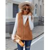 imageZeagoo Vest For Women Sleeveless Sherpa Fleece Jackets Lightweight Zip Up Fall Winter Coats With PocketsLight Brown
