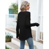 imageZeagoo Womens Casual Long Sleeve Shirts Crew Neck Round Hem Loose TShirts Tunic Tops with Thumb HolesBlack