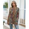 imageZeagoo Womens Casual Long Sleeve Shirts Crew Neck Round Hem Loose TShirts Tunic Tops with Thumb HolesBoho