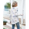 imageZeagoo Womens Casual Long Sleeve Shirts Crew Neck Round Hem Loose TShirts Tunic Tops with Thumb HolesFloral White