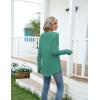 imageZeagoo Womens Casual Long Sleeve Shirts Crew Neck Round Hem Loose TShirts Tunic Tops with Thumb HolesGreen
