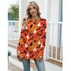 imageZeagoo Womens Casual Long Sleeve Shirts Crew Neck Round Hem Loose TShirts Tunic Tops with Thumb HolesHalloween Bats