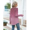 imageZeagoo Womens Casual Long Sleeve Shirts Crew Neck Round Hem Loose TShirts Tunic Tops with Thumb HolesPurple Willow