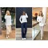 imageZeagoo Womens Casual Long Sleeve Shirts Crew Neck Round Hem Loose TShirts Tunic Tops with Thumb HolesWhite