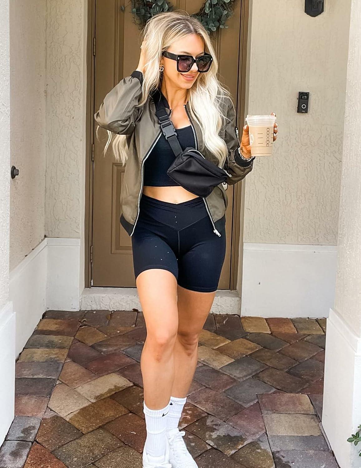 imageZeagoo Womens Classic Quilted Jacket Short Bomber Jacket Coat  Army Green Small